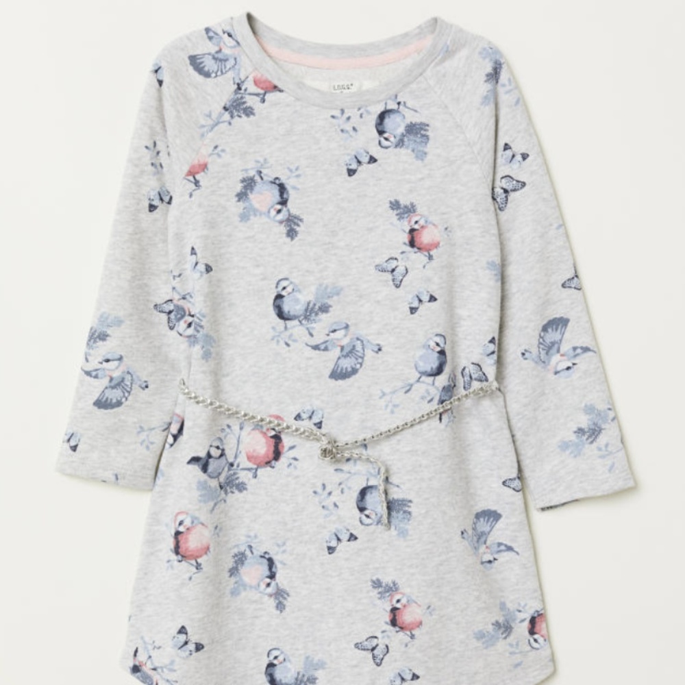 H&M 6-8Y Girls Sweatshirt Dress